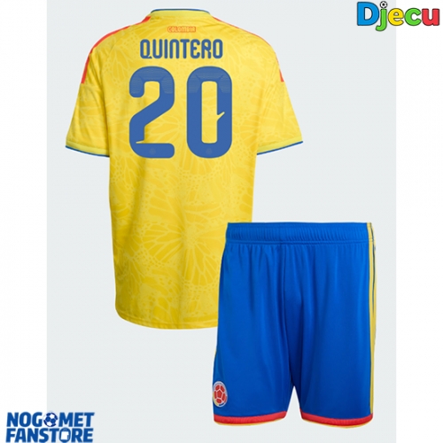 Kolumbija Juan Fernando Quintero #20 Domaci Dres za djecu SP 2026 Kratak Rukav (+ Kratke hlače)